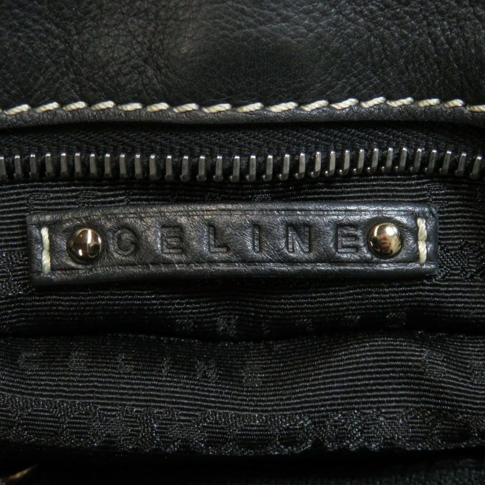 Celine handbag calfskin Leather Shoulder Bag Black - Picture 6 of 11